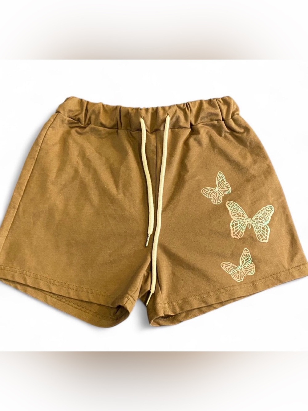 SHEIN brown butterfly shorts
